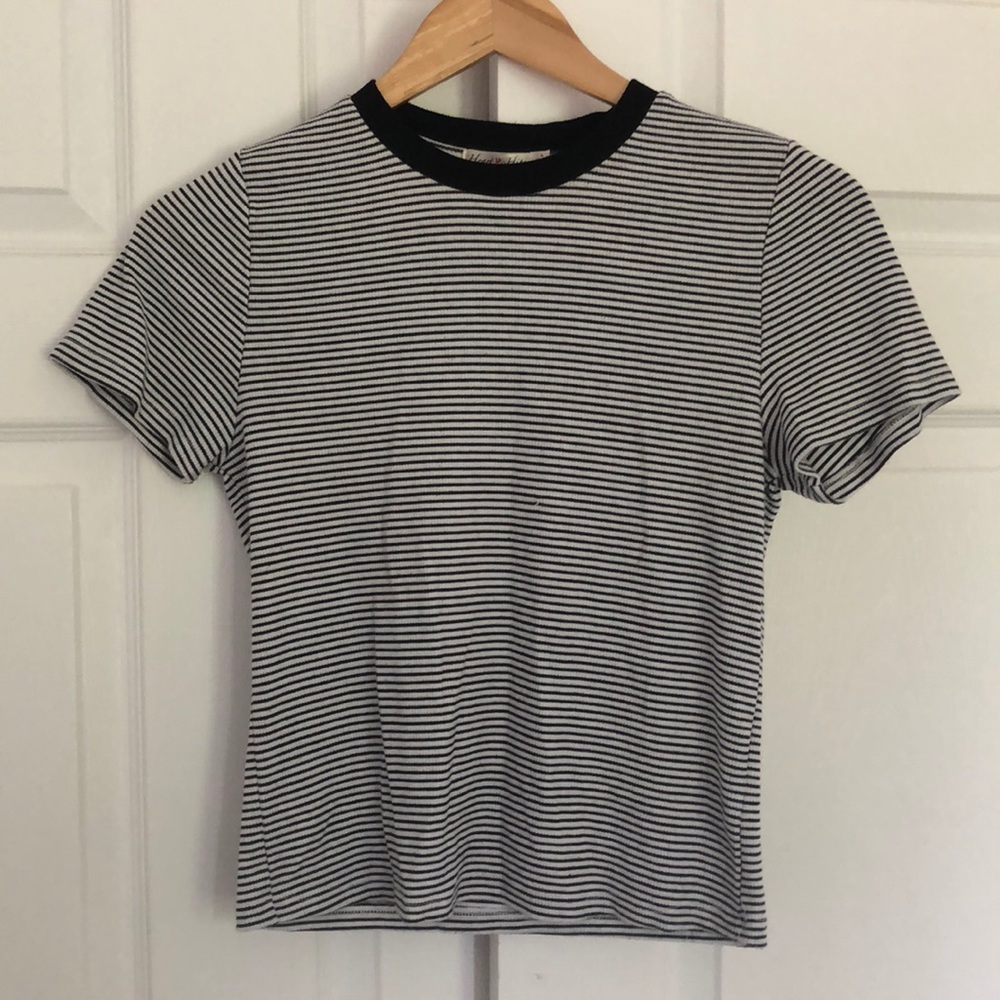 Striped Black & White Tee